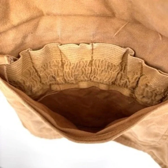 Vintage Sears Field Jacket Canvas Corduroy Collar Button Front Workwear Tan Sz M - Picture 7 of 16